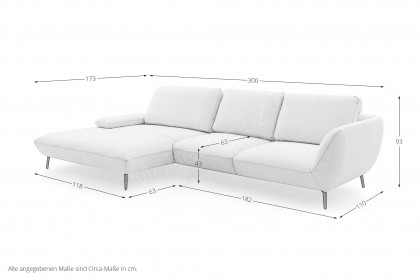 Benton von Poco - Sofaecke links creme