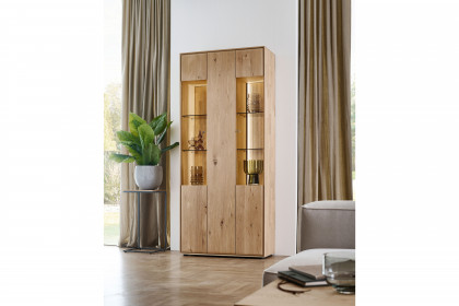 Vala von Hartmann - Vitrine 0091 aus massiver Kerneiche natur