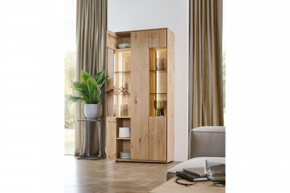 Vala von Hartmann - Vitrine 0091 aus massiver Kerneiche natur