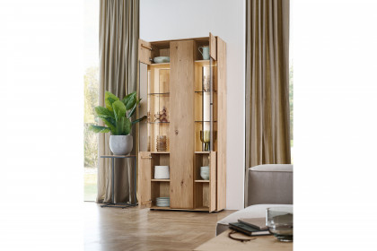 Vala von Hartmann - Vitrine 0091 aus massiver Kerneiche natur