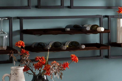 Almirah von SIT Möbel - Wandregal mit 8 Flaschenablagen