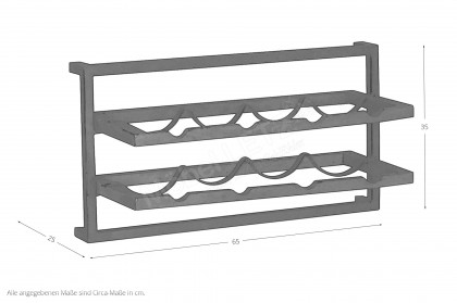 Almirah von SIT Möbel - Wandregal mit 8 Flaschenablagen