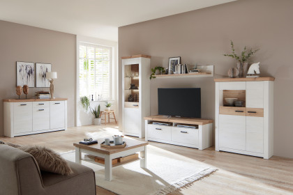 Nizza von IDEAL Möbel - Wohnwand vierteilig in Pino Aurelio