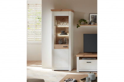 Nizza von IDEAL Möbel - Vitrine Pino Aurelio und Eiche Artisan