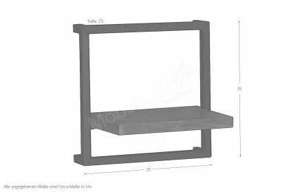 Almirah von SIT Möbel - Wandregal mit 1 Ablageboden