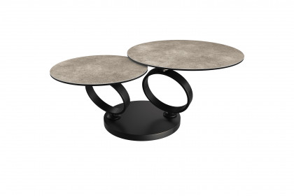 Eolia black von Akante - Couchtisch Keramik zementgrau/ schwarz