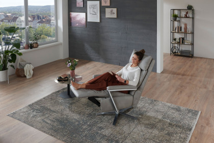 Connection 3 Lazyline von Polsteria - Relaxsessel grau