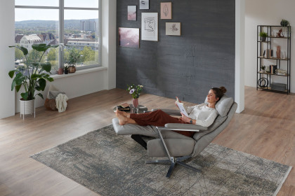 Connection 3 Lazyline von Polsteria - Relaxsessel grau