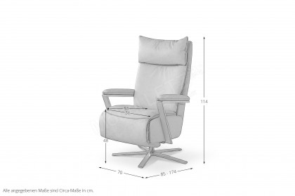 Connection 3 Lazyline von Polsteria - Relaxsessel grau