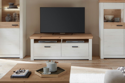 Nizza von IDEAL Möbel - Lowboard Pino Aurelio/ Eiche Artisan