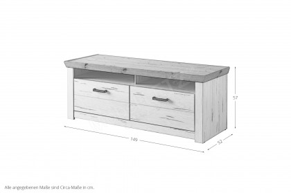 Nizza von IDEAL Möbel - Lowboard Pino Aurelio/ Eiche Artisan