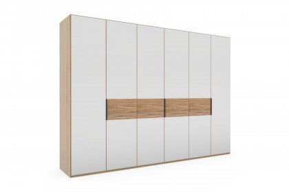 Toben von Wiemann - Schrank Bianco-Eiche teilmassiv - Weißglas