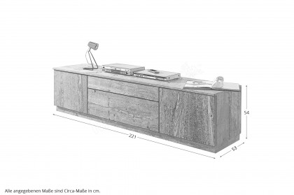 Tessaro-living von Schösswender - Lowboard TE 32U Risseiche/ Samtlack