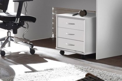 Optimus von BEGA Consult - Rollcontainer weiß mit 3 Schubfächern