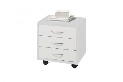 Optimus von BEGA Consult - Rollcontainer weiß mit 3 Schubfächern