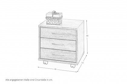 Optimus von BEGA Consult - Rollcontainer weiß mit 3 Schubfächern