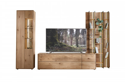 Vala von Hartmann - Wohnwand V34 aus massiver Kerneiche natur