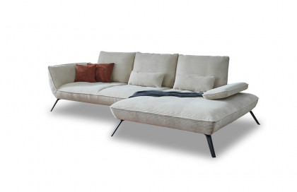 Apex Plus von Poco - Ecksofa rechts creme