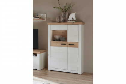 Nizza von IDEAL Möbel - Highboard Pino Aurelio/ Eiche