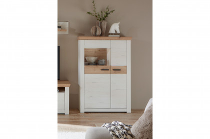 Nizza von IDEAL Möbel - Highboard Pino Aurelio/ Eiche