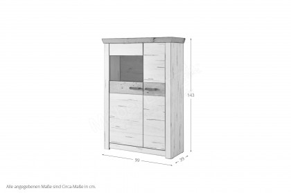 Nizza von IDEAL Möbel - Highboard Pino Aurelio/ Eiche
