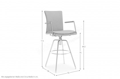 Helmond von Musterring - Tresenhocker mit Armlehnen