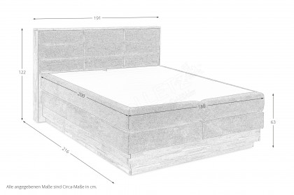 Incana II von COTTA - Boxspringbett 180 x 200 cm hunter mit Bettkasten
