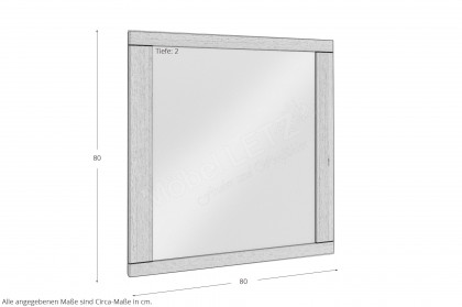Brest von Elfo Möbel - Garderobenspiegel in Kernbuche