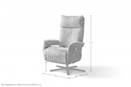 Connection 3 Lazyline von Polsteria - TV-Sessel grey