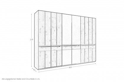 Incasa Onema von Decker - Drehtürenschrank mit Glasakzenten in Anthrazit