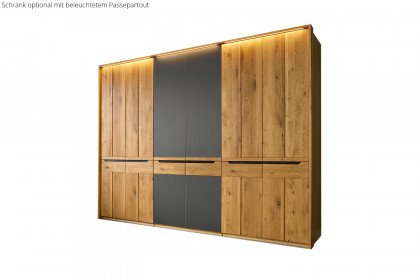 Incasa Onema von Decker - Drehtürenschrank mit Glasakzenten in Anthrazit