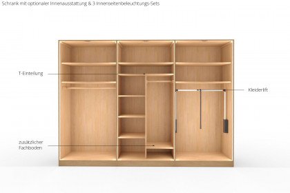 Incasa Onema von Decker - Drehtürenschrank mit Glasakzenten in Anthrazit