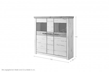 Nizza von IDEAL Möbel - Highboard Pino Aurelio/ Eiche