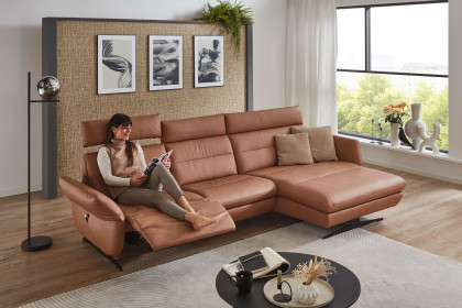 Manu-LE26 von Polsteria - Polsterecke rechts cognac