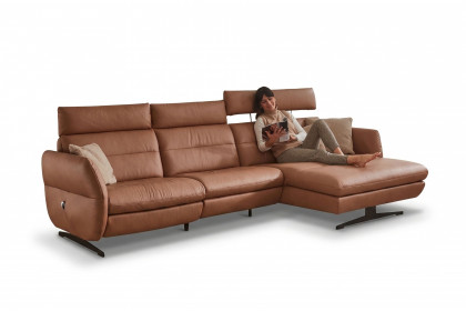 Manu-LE26 von Polsteria - Polsterecke rechts cognac