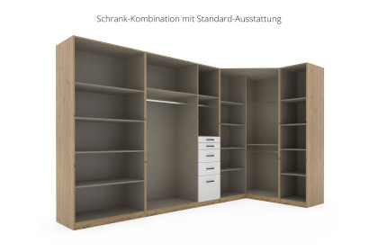 Allrounder von Rauch Blue - Mehrzweck-Eckschrank Eiche - weiß