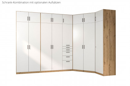 Allrounder von Rauch Blue - Mehrzweck-Eckschrank Eiche - weiß