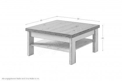 Nizza von IDEAL Möbel - Couchtisch Pino Aurelio/ Eiche Artisan