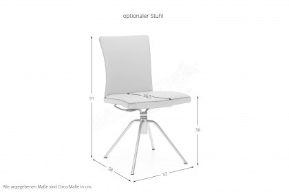 Helmond von Musterring - Esstisch mit Tischplatte aus Asteiche Rohholzeffekt