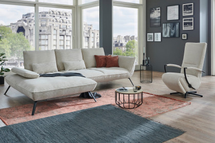 Apex Plus von Poco - Ecksofa links creme
