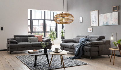 Titus-LE26 von COTTA - Polster-Duo coal