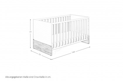 Remo von Paidi - Babyzimmer-Set Bordeaux-Eiche - kreideweiß
