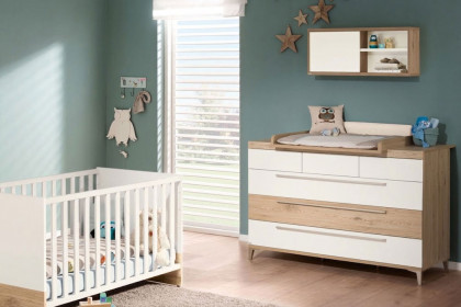 Remo von Paidi - Babyzimmer-Set Bordeaux-Eiche - kreideweiß