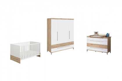 Remo von Paidi - Babyzimmer-Set Bordeaux-Eiche - kreideweiß
