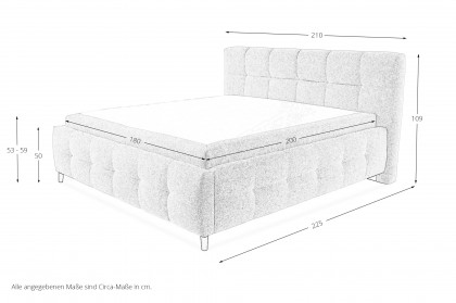 Lucy-Dream von Jockenhöfer - Polsterbett 180 grau