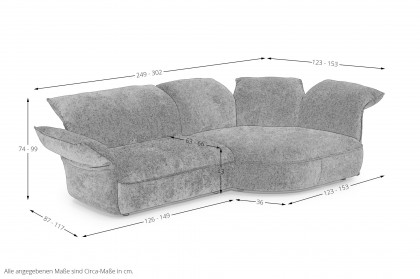 KOINOR Abby - Sofaecke Variante rechts rot