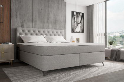 BX-LE-03 von SW KOLLEKTION - Boxspringbett silber