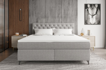 BX-LE-03 von SW KOLLEKTION - Boxspringbett silber