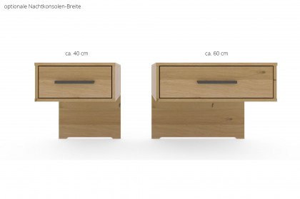 Toben von Wiemann - Bett 160x200 cm Bianco-Eiche teilmassiv