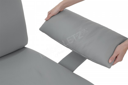 KOINOR Evino - Ledersofa silver